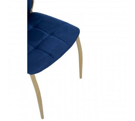 Tamzin Blue Velvet High Back Dining Chair - Modern Home Interiors