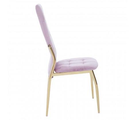 Tamzin Pink Velvet High Back Dining Chair - Modern Home Interiors