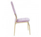 Tamzin Pink Velvet High Back Dining Chair - Modern Home Interiors