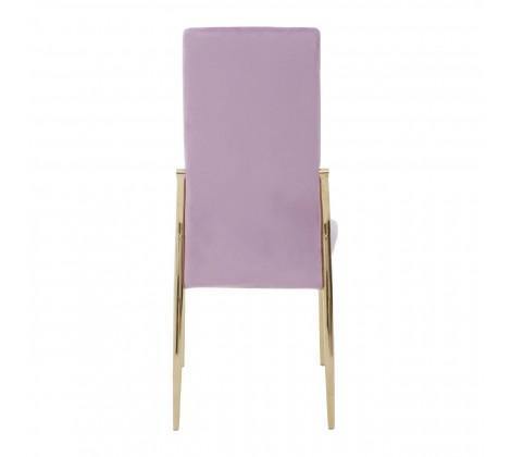 Tamzin Pink Velvet High Back Dining Chair - Modern Home Interiors