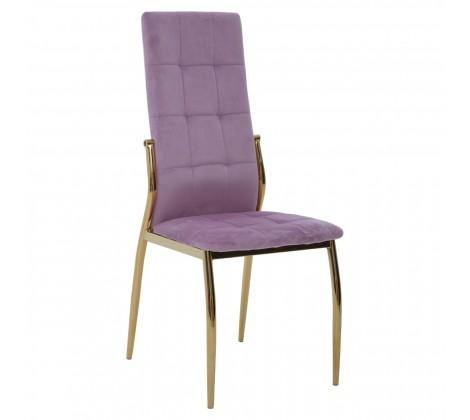 Tamzin Pink Velvet High Back Dining Chair - Modern Home Interiors