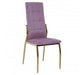 Tamzin Pink Velvet High Back Dining Chair - Modern Home Interiors