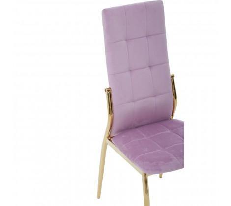 Tamzin Pink Velvet High Back Dining Chair - Modern Home Interiors