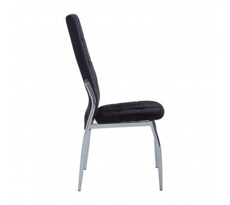 Tamzin Black Velvet High Back Dining Chair - Modern Home Interiors