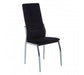 Tamzin Black Velvet High Back Dining Chair - Modern Home Interiors