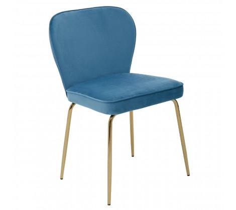 Tamzin Blue Velvet Tapered Back Dining Chair - Modern Home Interiors