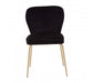 Tamzin Curved Black Gold Finish Dining Chair - Modern Home Interiors