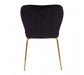 Tamzin Curved Black Gold Finish Dining Chair - Modern Home Interiors