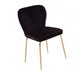 Tamzin Curved Black Gold Finish Dining Chair - Modern Home Interiors