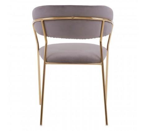 Tamzin Mink Channel Gold Finish Dining Chair - Modern Home Interiors