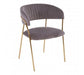 Tamzin Mink Channel Gold Finish Dining Chair - Modern Home Interiors