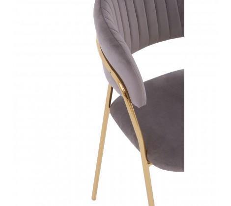 Tamzin Mink Channel Gold Finish Dining Chair - Modern Home Interiors