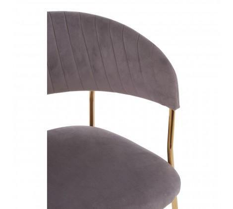 Tamzin Mink Channel Gold Finish Dining Chair - Modern Home Interiors