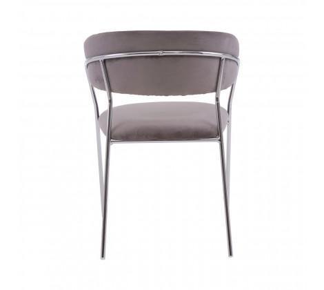 Tamzin Mink Channel Chrome Finish Dining Chair - Modern Home Interiors