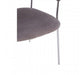 Tamzin Mink Channel Chrome Finish Dining Chair - Modern Home Interiors