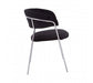 Tamzin Black Channel Chrome Finish Dining Chair - Modern Home Interiors