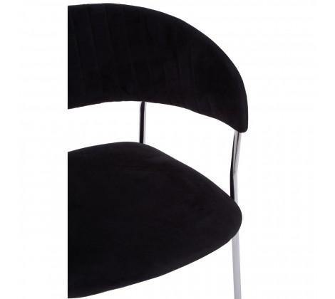 Tamzin Black Channel Chrome Finish Dining Chair - Modern Home Interiors