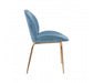 Tamzin Blue Winged Gold Finish Dining Chair - Modern Home Interiors