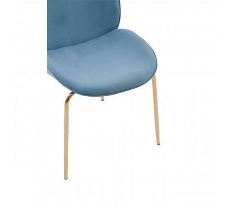 Tamzin Blue Winged Gold Finish Dining Chair - Modern Home Interiors