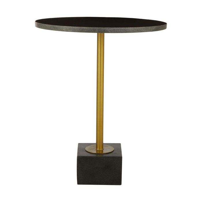 Rabia Black Marble Side Table - Modern Home Interiors