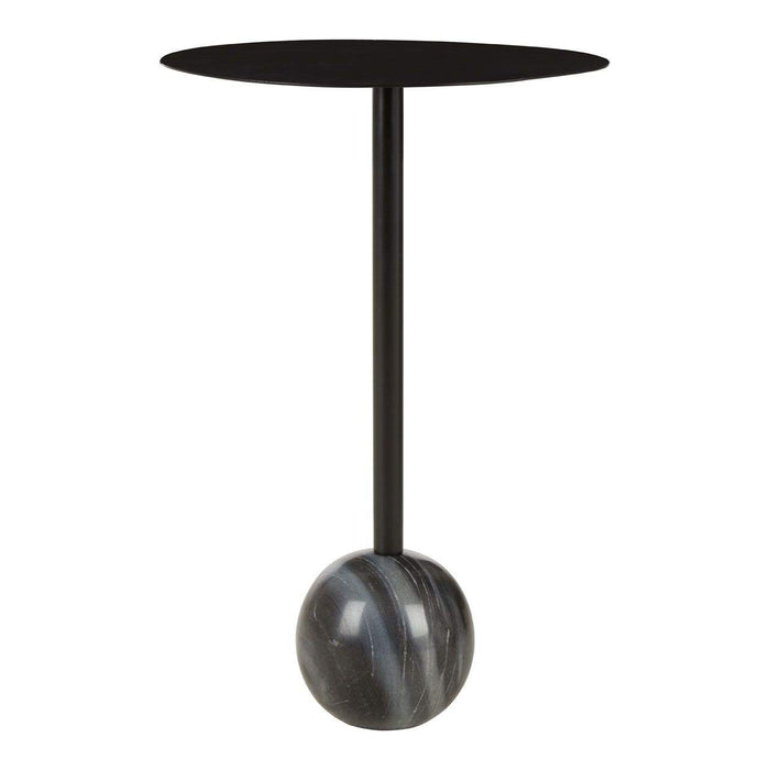 Rabia Black Marble Base Side Table - Modern Home Interiors