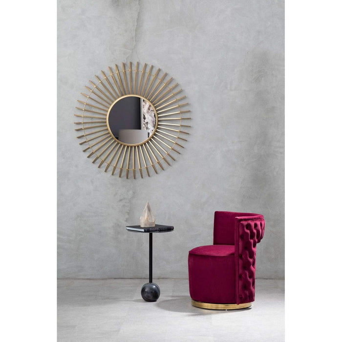 Rabia Black Marble Base Side Table - Modern Home Interiors