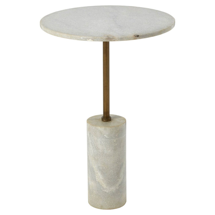 Rany White Marble Top Side Table - Modern Home Interiors