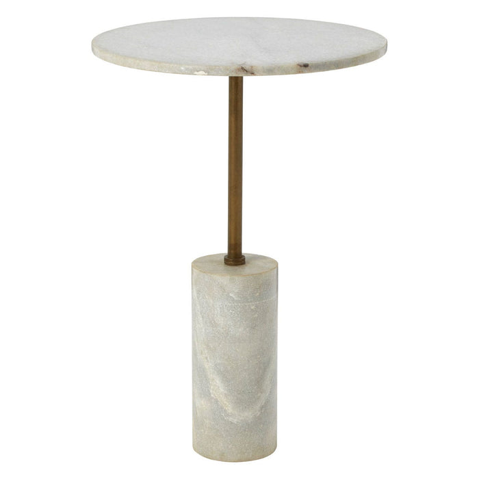 Rany White Marble Top Side Table - Modern Home Interiors