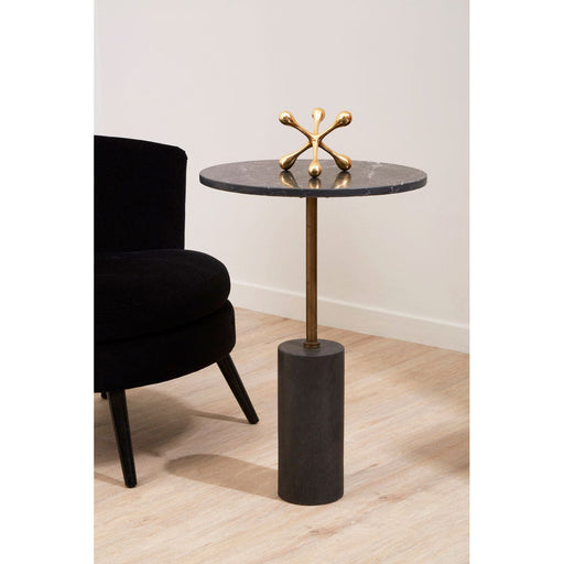 Rany Black Marble Top Side Table - Modern Home Interiors