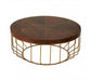 Kensington Townhouse Brown Top Round Coffee Table - Modern Home Interiors