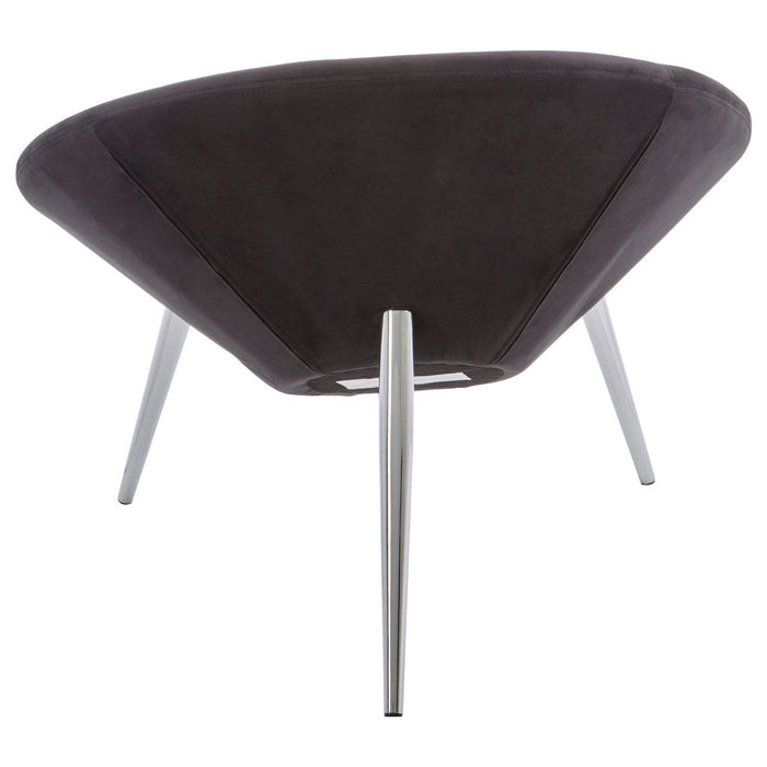 Orb Black Velvet Accent Chair - Modern Home Interiors