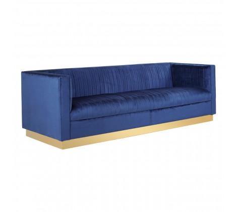 Opal 3 Seat Deep Blue Sofa - Modern Home Interiors