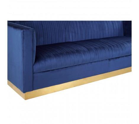 Opal 3 Seat Deep Blue Sofa - Modern Home Interiors