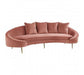 Osdin 4 Seat Salmon Pink Sofa - Modern Home Interiors