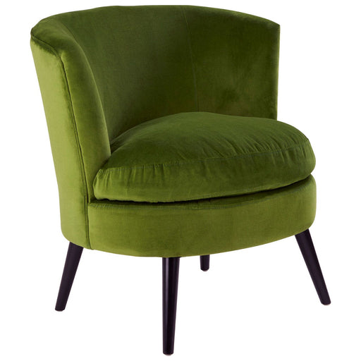 Grosvenor Green Velvet Accent Chair - Modern Home Interiors