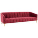 Isabella 3 Seater Wine Velvet Sofa - Modern Home Interiors