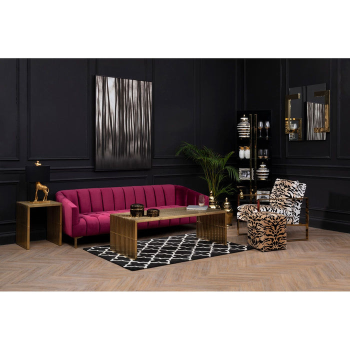 Isabella 3 Seater Wine Velvet Sofa - Modern Home Interiors