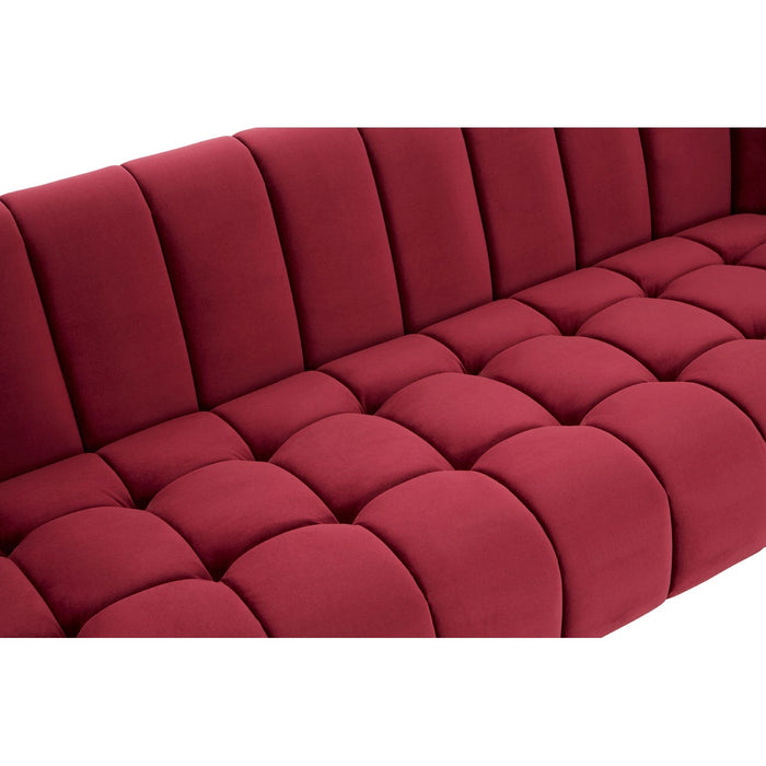 Isabella 3 Seater Wine Velvet Sofa - Modern Home Interiors