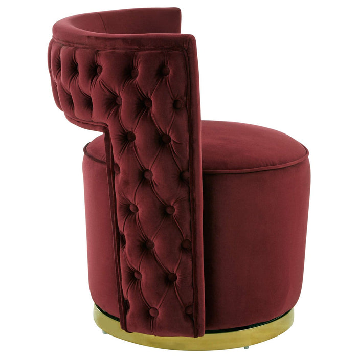 Bola Wine Velvet Chair - Modern Home Interiors