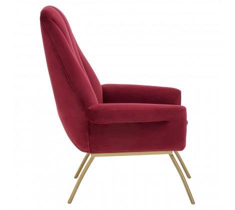 Billi Red Velvet Chair - Modern Home Interiors