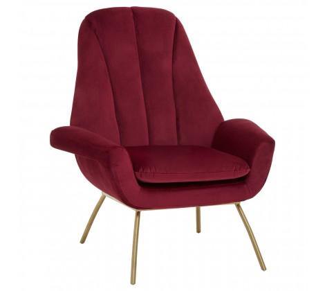 Billi Red Velvet Chair - Modern Home Interiors