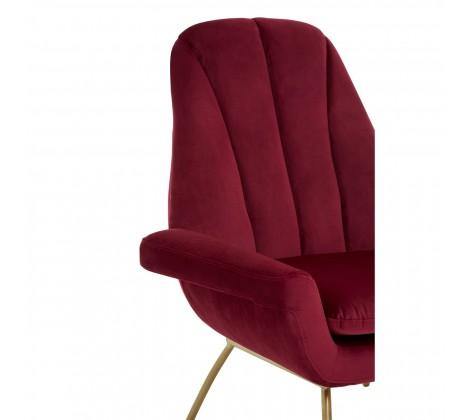 Billi Red Velvet Chair - Modern Home Interiors