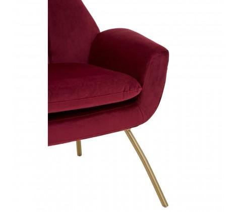 Billi Red Velvet Chair - Modern Home Interiors