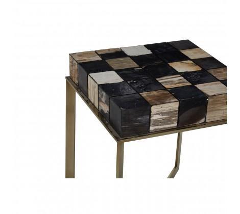 Relic Side Table With Brass Finish - Modern Home Interiors