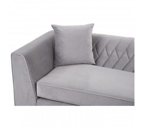 Rashika 3 Seat Grey Velvet Sofa - Modern Home Interiors