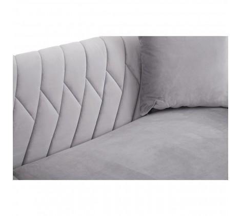 Rashika 3 Seat Grey Velvet Sofa - Modern Home Interiors