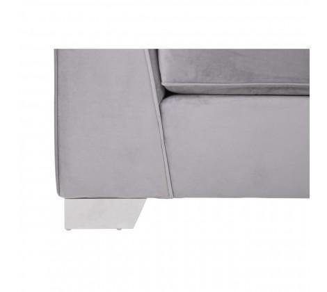 Rashika 3 Seat Grey Velvet Sofa - Modern Home Interiors