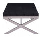 Kerala Black Coffee Table With Cross Base - Modern Home Interiors