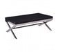 Kerala Black Coffee Table With Cross Base - Modern Home Interiors