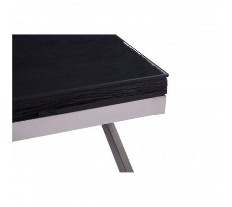 Kerala Black Coffee Table With Cross Base - Modern Home Interiors